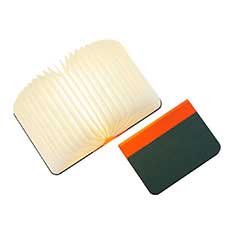 Lumiosf Fabric ブックランプ オレンジ／グリーン