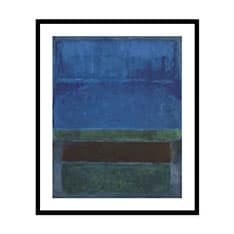 ロスコ： Untitled, 1952 （Blue, Green, and Brown） フレーム付ポスター