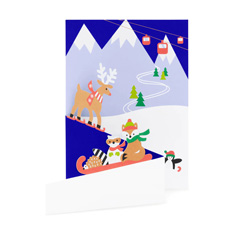 MoMA クリスマスカード2023 スキーイング フレンド（8枚セット）