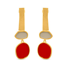 Geometric Collage Gold|Plated Three Shapes hbv sAX