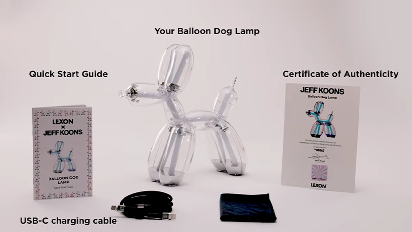 Jeff Koons Balloon Dog ポータブル LEDランプ(ポータブル LEDランプ